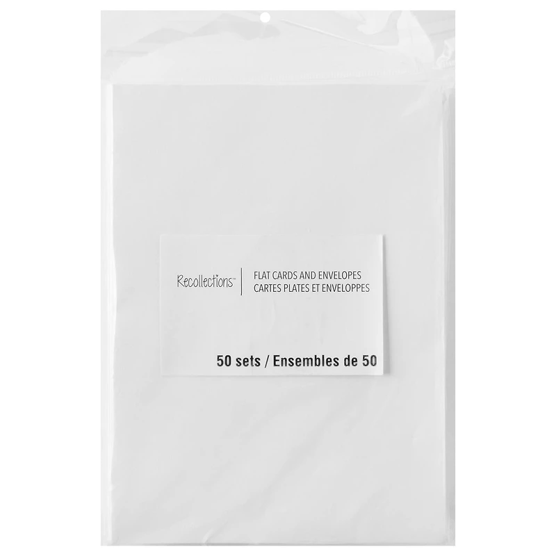 6 Packs: 50 ct. (300 total) 5" x 7" Flat Cards & Envelopes by Recollections