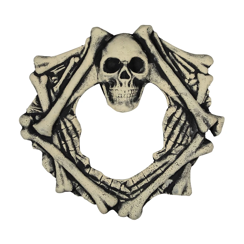18" Skull Head & Bones Halloween Wreath