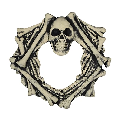 18" Skull Head & Bones Halloween Wreath