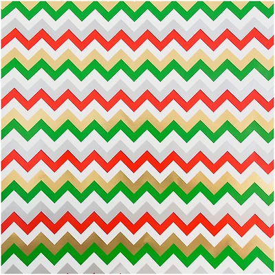 JAM Paper Colorful Chevron Stripes Gift Wrap
