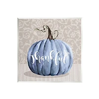 Stupell Industries Thankful Patterned Fall Pumpkin Wall Plaque Art