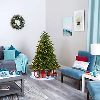 5ft. Pre-Lit Wyoming Fir Artificial Christmas Tree with Clear LED Lights