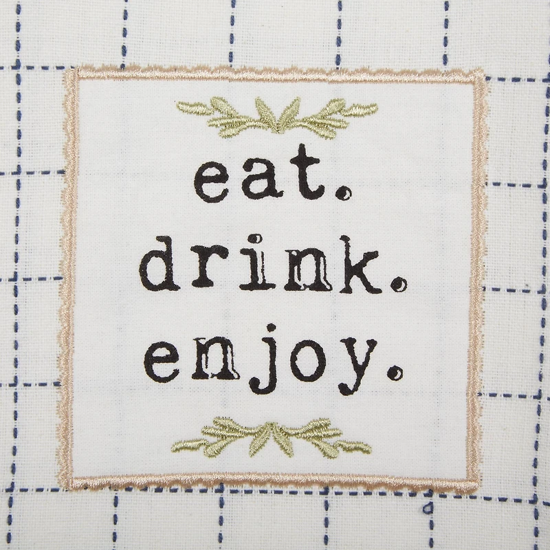 French Blue Farm To Table Embellished Dishtowel (Set of 4)