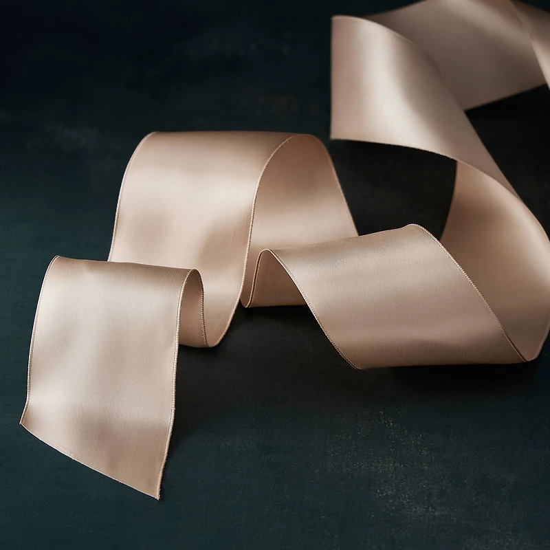 2.5" x 25ft. Taupe Satin Ribbon by Celebrate It™