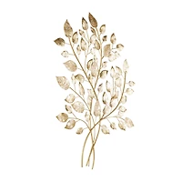 33" Gold Metal Leaf Metallic Wall Décor