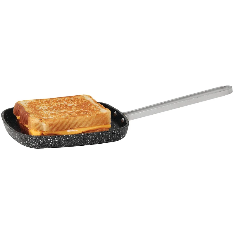 THE ROCK by Starfrit 6" Personal Griddle Pan With Stainless Steel Wire Handle