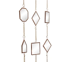 The Novogratz 32" Brown Metal Eclectic Mirror Wind Chime