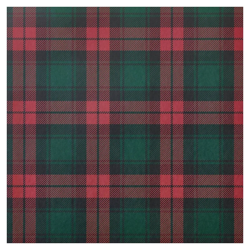 Poinsettia Plaid Double-Sided Cardstock Paper by Recollections™, 12" x 12"