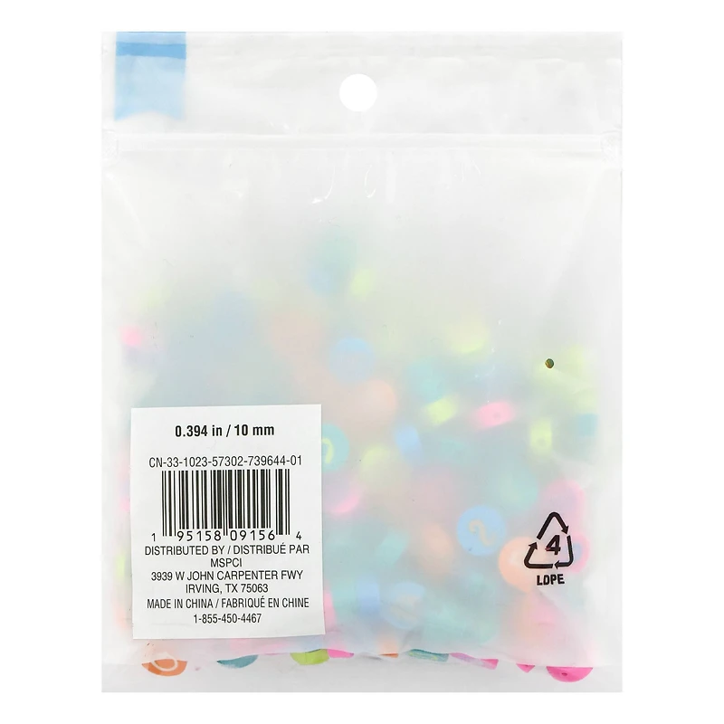 Mixed Neon Clay Alphabet Beads by Creatology™