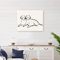 Two Dogs Canvas Giclee
