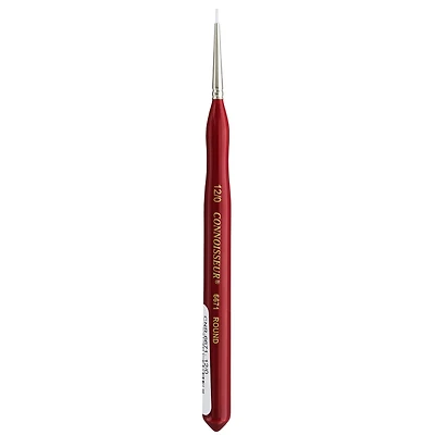 Connoisseur® White Taklon Mini Detail Round Brush