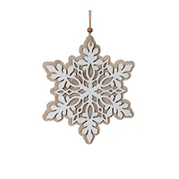 Layered Wood Snowflake Ornament Set