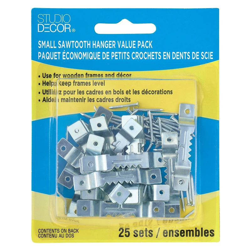 Silver Small Sawtooth Hanger Value Pack by Studio Décor®