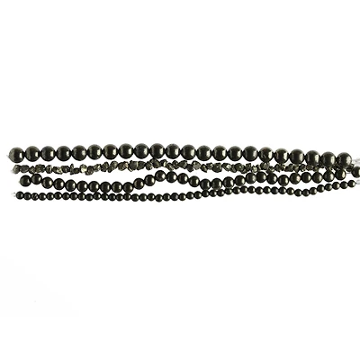 Black Pyrite Semi-Precious Beads Value Pack by Bead Landing™
