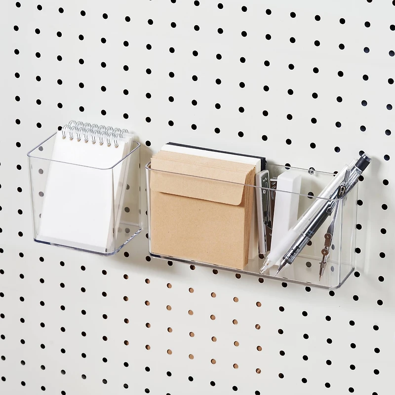 Clear Pegboard Storage Bin by Simply Tidy