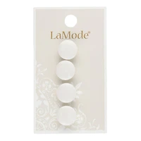 LaMode® 1/2" White Marbled Shank Buttons, 4ct.