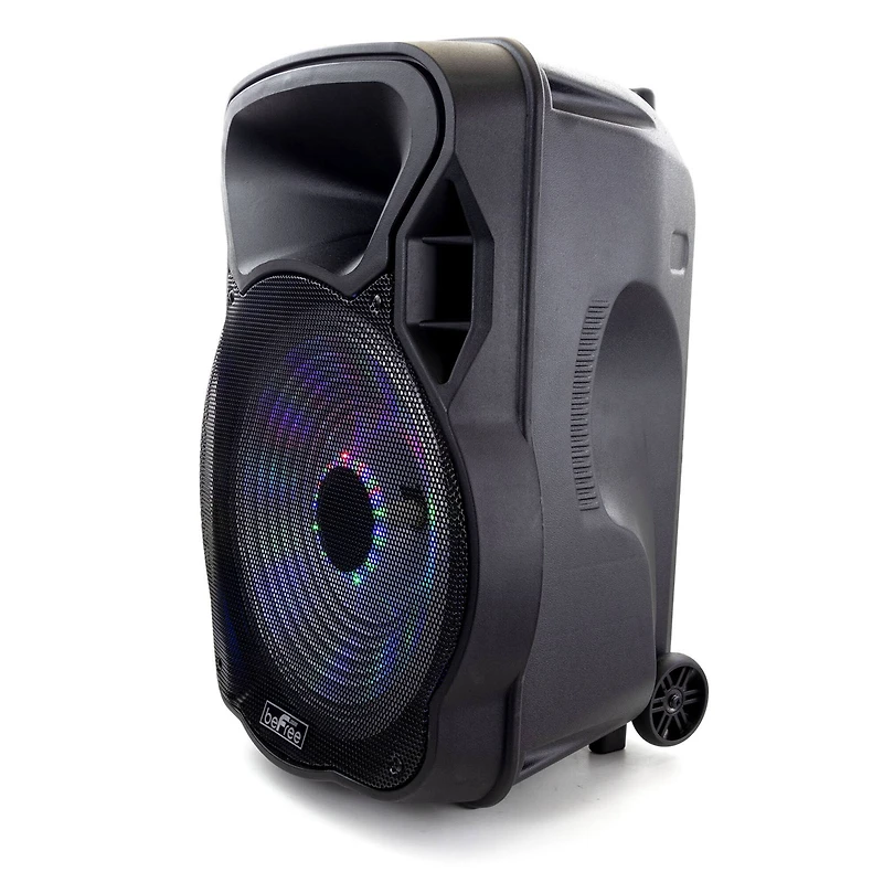 beFree Sound 15" Bluetooth Rechargeable Party Speaker With Illuminating Lights