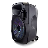 beFree Sound 15" Bluetooth Rechargeable Party Speaker With Illuminating Lights
