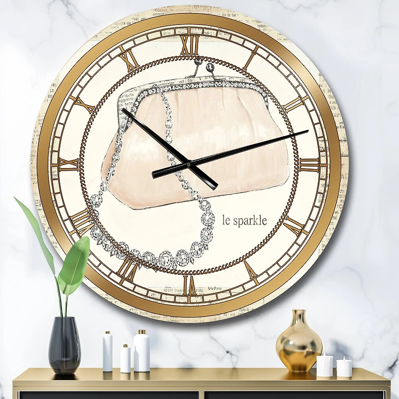 Designart 'Chic Galm Closet Ii Glam Wall Clock