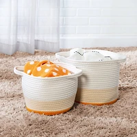 Honey Can Do Yellow Ombre Rope Storage Basket Set