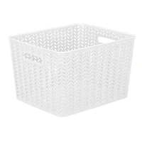 Simplify 13.75" Large Herringbone Storage Bin