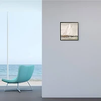 Stupell Industries Traditional Sailboat at Sea Contemporary Soft Waves,12" x 12"