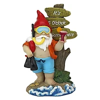 Design Toscano 9" Happy Hour Tropical Garden Gnome Statue