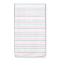 Santas Sleigh Crossing Stripes Tea Towels - Set of 2