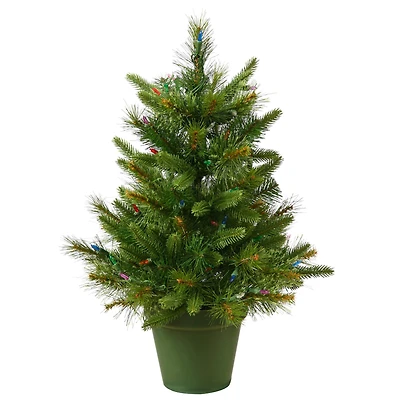 2ft. Unlit Cashmere Pine Artificial Christmas Tree in Pot