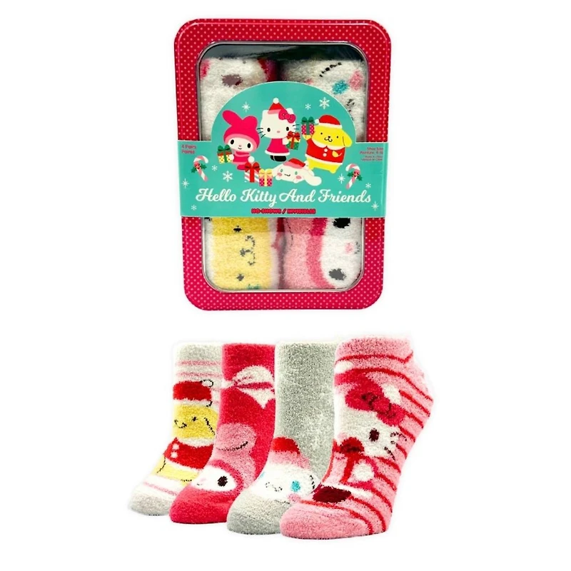 Hello Kitty® 4 Pack Cozy Socks in Christmas Gift Tin