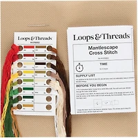 6" x 6" Christmas Mantelscape Cross Stitch Kit by Loops & Threads®