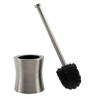 Bath Bliss Hour Glass Shaped Stainless Steel Toilet Brush & Holder