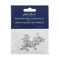 John Bead 23mm Silver Branch Beadwork Pendants, 4ct.