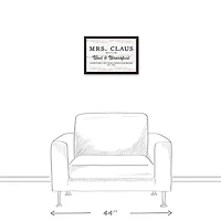 Mrs. Claus Bed Breakfast 18x12 Black Framed Canvas