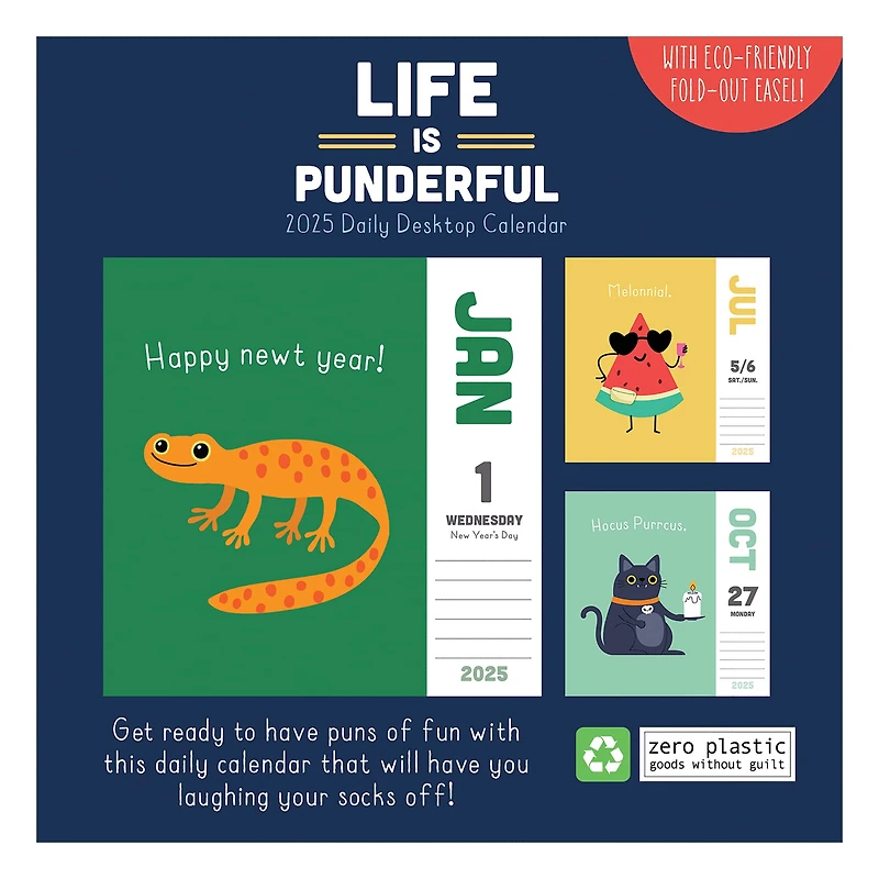 TF Publishing 2025 Puns of Fun Daily Desktop Calendar