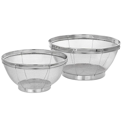 Martha Stewart 2-Piece Stainless Steel Strainer Set