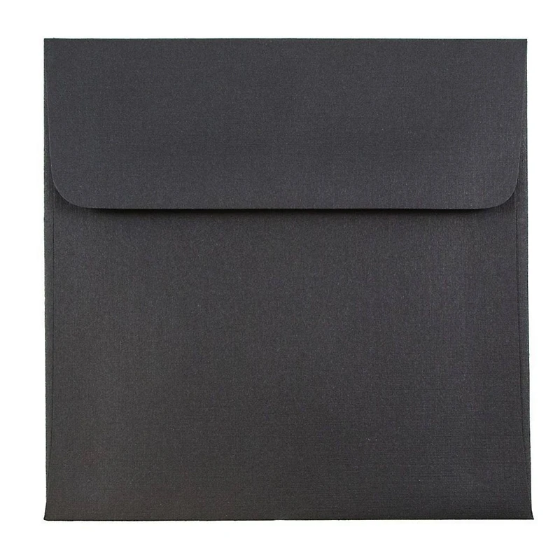 JAM Paper Black Linen Square Invitation Envelopes