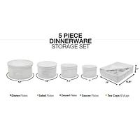 Sorbus 5-Piece Dinnerware Storage Set