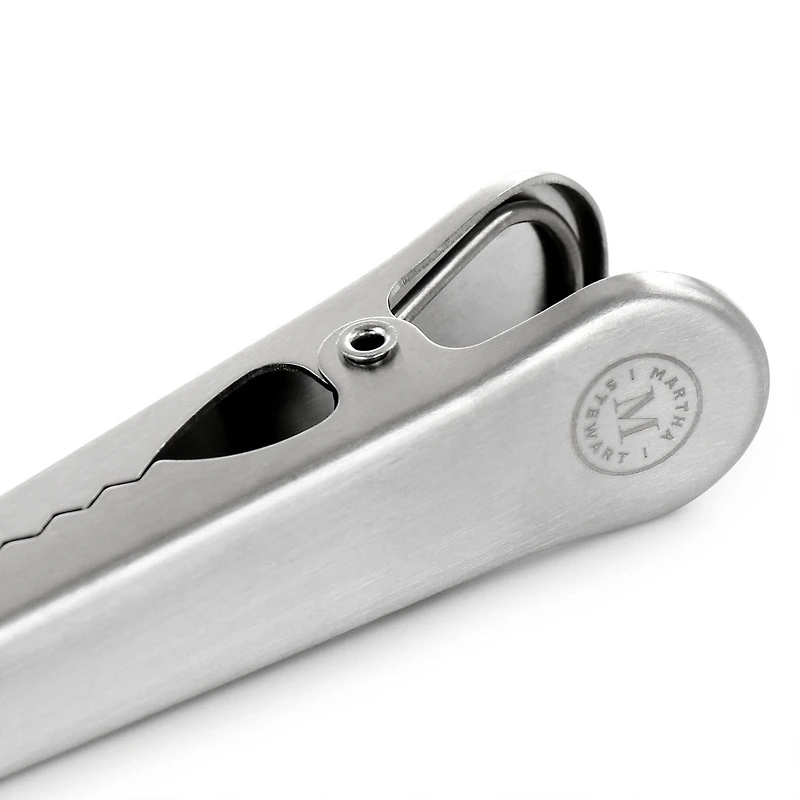 Martha Stewart Silver Stainless Steel Bag Clip Set, 4ct.