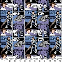 Star Wars™ Girl Power Comic Strip Cotton Fabric