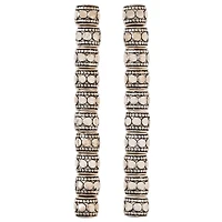 12 Pack: Sterling Silver Plated Tube Beads, 7mm by Bead Landing™