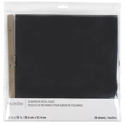 12" x 12" Black Scrapbook Refill Pages by Recollections™
