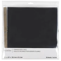 12" x 12" Black Scrapbook Refill Pages by Recollections™