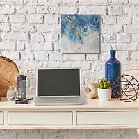 Stupell Industries Abstract Blue & Gold Paint Design Canvas Art