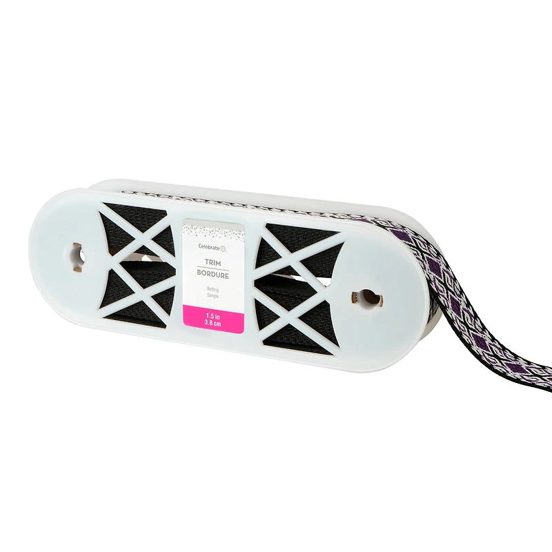 1.5" Black Rhombus Belting Trim by Celebrate It®