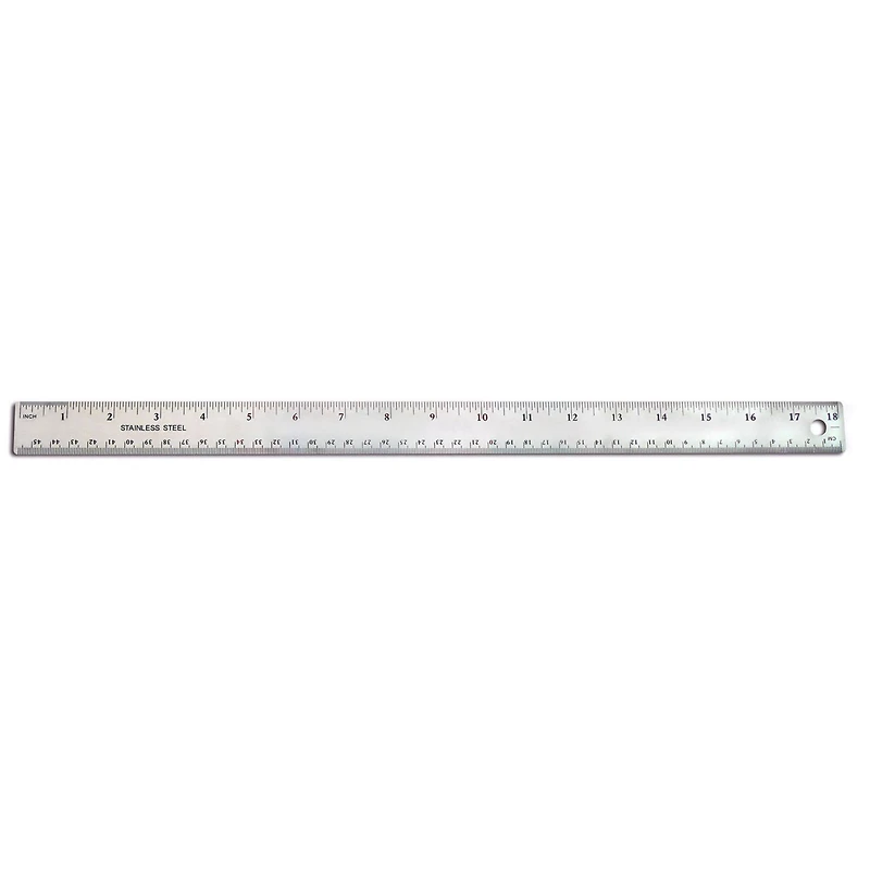 18" Stainless Steel Ruler, 6ct.