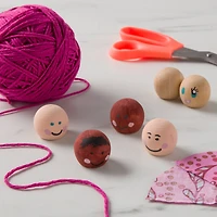 1.25" Wood Doll Heads, 9ct. by Make Market®