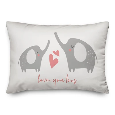 Elephant Love Throw Pillow