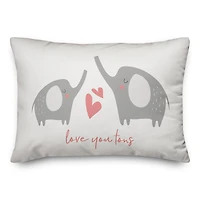 Elephant Love Throw Pillow