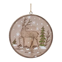 12ct. 4" Wood Deer Tree Disc Ornament Set